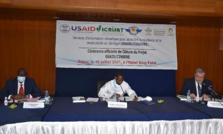  COMMUNIQUE DE PRESSE-Cérémonie de clôture du Projet de Services d’informations climatiques pour accroître la résilience et la productivité au Sénégal (USAID/CINSERE).